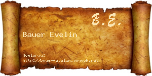 Bauer Evelin névjegykártya